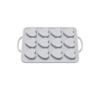 Molde de silicona para hornear: diseño de doce cavidades, material de silicona flexible, patrón en forma de corazón, acabado de fácil liberación | Ideal para apartamento, cocina, granja, día de San Va