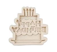 Molde de silicona para hornear en 3D con texto en inglés "Happy Birthday", herramientas de decoración de pasteles, fondant, chocolate, galletas, moldes para hornear decoraciones de mousse y formas de