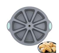 Molde de silicona para hornear - Molde de 8 cavidades triangulares, 32,8 cm para hornear, herramienta de preparación de cocina, multisección con flexible construcción, herramienta culinaria para