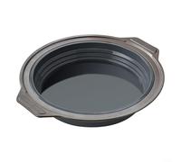 Molde de silicona para hornear pan tostado con construcción sin costuras que evita fugas y soporta resultados uniformes de horneado (circular gris)