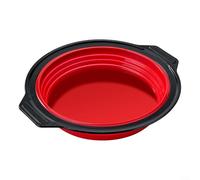 Molde de silicona para hornear pan tostado con construcción sin costuras que evita fugas y soporta resultados uniformes de horneado (rojo circular)