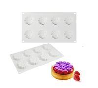 Molde de silicona para hornear pasteles, jabón, moldes de silicona con forma de flor para postre francés casero para pastelería, chocolate, gelatina y bandeja de cubitos de hielo (forma de nubes