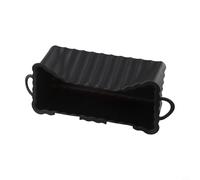 Molde de silicona para hornear, rectangular, no resistente al calor, apto para lavavajillas para horno, microondas, freidora de aire, 17,6 x 8,9 cm (negro)