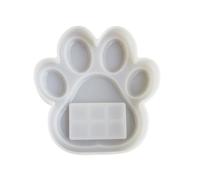Molde de silicona para huellas de mascotas, fácil de usar, molde de marco de silicona para manualidades, joyería, decoración del hogar, piedra de memoria