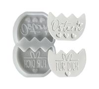 Molde De Silicona Para Huevos De Pascua - Herramientas Reutilizables y Flexibles para Manualidades | Molde De Huevo De Pascua De Silicona Para Decoración - Para Resina Epoxi Yeso Proyectos Artísticos