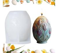 Molde de silicona para huevos de Pascua, molde de silicona para Pascua,Molde reutilizable de vela de estatua de huevo | de moldeo de resina, arte de moldeo adecuado para principiantes, liberti