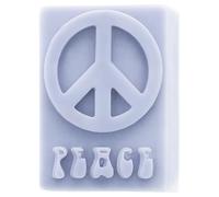Molde de Silicona para Jabón con Símbolo de la Paz | Cómodo, Resistente y Flexible | Ideal para Crear Jabones Personalizados 4,3x6,2x2,5cm