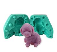 Molde de silicona para jabón de perro 3D para fondant, decoración de pasteles, chocolate, polímero, baby shower, decoración de fiestas, moldes redondos