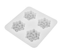 Molde de Silicona para Jabón Hecho a Mano, Bricolaje, Blanco | Cuatro Flores, Uso DIY y Jabón Artesanal, Fácil de Lavar, Práctico, Cómodo y Apto para Velas