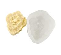 Molde de silicona para jabón, hecho a mano con patrón vintage en relieve, chocolate, caramelo, azúcar, para manualidades