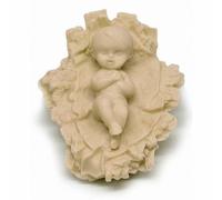 Molde de Silicona para Jabones de Navidad con Figura del Niño Jesús en Pesebre | Antiadherente y Resistente | Ideal para Manualidades | 6 x 7,5 x 4 cm, 55 gr. de Jabón Base