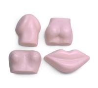 Molde de Silicona para Jabones Eróticos: 4 Figuras (Boca, Pechos, Pene, Culo). Antiadherente, Flexible y Resistente. Cómodo y Personalizable.