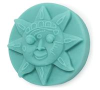 Molde de Silicona para Jabones y Manualidades con Diseño de Sol Azteca, 6,4x2 cm | Resistente, Antiadherente y Flexible | Fácil de Usar