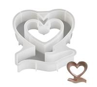 Molde de silicona para jarrón en forma de corazón | Moldes de silicona para macetas de flores | Moldes de yeso reutilizables para decoración del hogar, manualidades