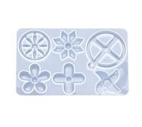 Molde de silicona para joyas con motivos florales de patas giratorias para colgantes y decoraciones, moldes creativos de elastómero para joyería artesanal