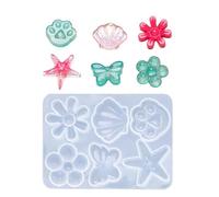 Molde de silicona para joyas con motivos florales de patas giratorias para colgantes y decoraciones, fácil liberación para creatividad