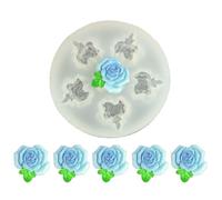 Molde de silicona para joyas de arcilla y resina epoxi, materiales de creación con patrones florales detallados, herramientas de silicona para hornear de fácil liberación