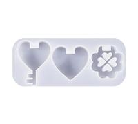 Molde de silicona para llavero, diseño de corazón, resina epoxi, para hacer un práctico llavero para decoración del hogar, amantes de las manualidades