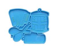 Molde de silicona para llaveros, máquina de café y máquina de pan, colgante en forma de molde epoxi, llavero, aretes, máquina de café, colgante de resina
