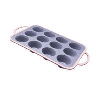 Molde de silicona para magdalenas | Bandeja reutilizable para galletas de 12 tazas - Molde de silicona para tarta de queso, huevo, pan, pastel de cocina, horno freidora de aire