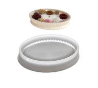 Molde de silicona para manualidades, bandeja de joyería elíptica, molde de placa de silicona para hacer proyectos y adornos del hogar, molde de cuenco elíptico hecho a mano