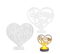 Molde de silicona para manualidades del corazón: molde antiadherente flexible para resina de bricolaje | Jabón, vela, arcilla y fabricación de chocolate, molde reutilizable para el calor para cadáver