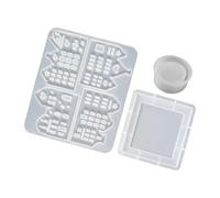 Molde de silicona para manualidades, moldes de adorno con forma de casa hueca para decoración del hogar y creación de estudios con excelente flexibilidad Molde de silicona para manualidades
