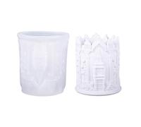 Molde de silicona para manualidades, portavelas con forma de torre de reloj grande, moldes de almacenamiento, adecuados para entusiastas hechos a mano