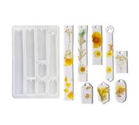 Molde de silicona para marcapáginas de varias formas, molde para hacer joyas, material de silicona