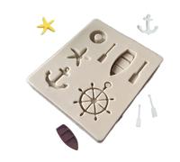 Molde de silicona para mini remo de mar, ancla, estrella, tim n, salvavidas, herramientas para hacer chocolate, caramelos duros, postres, hielo,