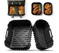 Molde de silicona para Moulinex Easy Fry Dual EZ9018 5,2/3,1 L, Air Fryer Accesorios para Philips Dual Basket Airfryer serie 3000, molde Airfryer reutilizable plano (9018)