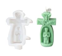 Molde de silicona para oración para niño/niña, adornos de cera hechos a mano, moldes de resina epoxi para decoración del hogar, molde resistente a la temperatura