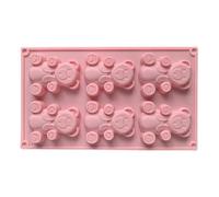Molde de silicona para oso, molde de chocolate para oso,Molde para osos de 6 rejillas Moldes para baby shower | Molde de fondant, molde para osos para tartas, chocolates, gelatina, pudín, c
