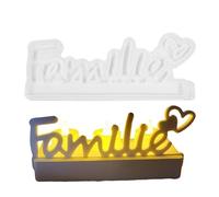 Molde De Silicona Para Palabra Alemana,Moldes Para Esloganes Con Palabra "Familia" En Alemán Para Hogar | Decoración Del Hogar Con Superficie Lisa Para Cumpleaños Acción De Gracias Día De La Madre