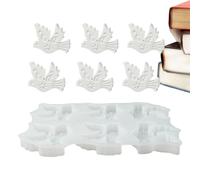 Molde de silicona para palomas, 16,2 x 12,2 cm, reutilizable, de fácil liberación, molde de silicona para hormigón, arcilla, resina epoxi, jabón, vela, chocolate, postre, adultos y niños