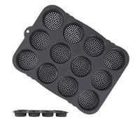 Molde de silicona para pan, 12 cavidades, antiadherente, fácil de liberar, para huevos, hamburguesas, bollos, magdalenas
