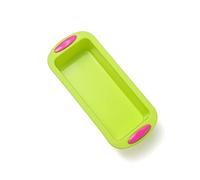 Molde de silicona para pan antiadherente, molde de silicona, molde para tartas, molde rectangular, sin bpa, moldes de silicona para pasteles y panes (verde, 27,8 x 12 x 6,5 cm)
