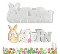 Molde de silicona para Pascua | Forma reutilizable Letra Conejo, Molde para yeso - para adornos de yeso y resina Decoración del hogar Regalo Familia Amigos Artesanía