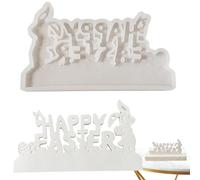 Molde de silicona para Pascua - Molde de caramelo de Pascua de silicona - Molde de silicona Imagen conejito Molde de silicona reutilizable - Molde suave para hacer velas Stam