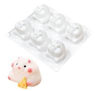 Molde de silicona para pastel de hámster, molde de chocolate para hámster, molde de animales pequeños, molde de postre, mousse, para pasteles, gelatina, frutas, helados, herramienta