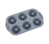 Molde de silicona para pasteles - Mini Shell, bandeja para hornear magdalenas antiadherentes de 6 cavidades | Utensilios para hornear multiusos para galletas, chocolates, postres, cocina, uso