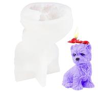 Molde de silicona para perros 3D - Molde de jabón, accesorio artesanal | Molde versátil para hacer chocolate de resina, herramienta flexible reutilizable para la decoración de la mesa casera, proyecto