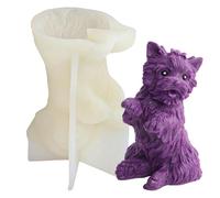 Molde De Silicona Para Perros - Forma De Cachorro 3D, Molde De Manualidades De Velas | Material De Silicona Flexible, Diseño De Textura Detallado Para Un Fácil Lanzamiento, Moldes De Resina, Dones De