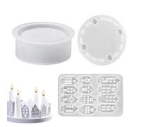 Molde de silicona para portavelas, casa hueca | Molde de resina para candelabro - Para proyectos de decoración DIY con resina o yeso para casa, fiestas y estilo rústico
