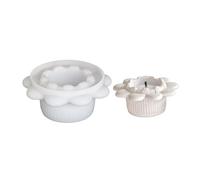 Molde de silicona para portavelas de té, moldes de almacenamiento en forma de flor, adecuados para entusiastas de la decoración del hogar, molde epoxi de flores con superficies lisas