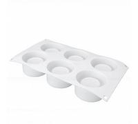 Molde de Silicona para Postre Francés, Mousse y Pastel, Antiadherente, a Prueba de Calor, Bricolaje, para Hornear, Helado, Chocolate (6 cavidades)