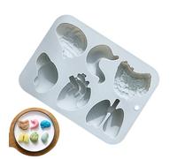 Molde de silicona para pulmón y estómago, molde de cerebro, corazón humano, molde de silicona para órganos, moldes de formas de órgano para chocolate, pudín, postre, gelatina, jabón hecho a mano, vela