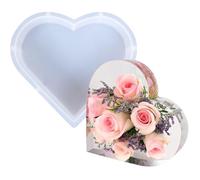 Molde de Silicona para Resina en Forma de Corazón (22cm) - Molde de Resina Grande para Preservación de Flores | Moldes de Resina Epoxi Grandes 3D para Sujetalibros y Regalos DIY