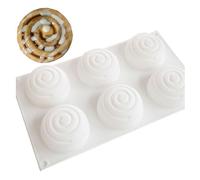 Molde de silicona para rollo de canela, molde de chocolate, vela, molde de postre, molde de cera derretida, molde para hacer jabón, tamaño perfecto para bollo de canela