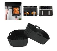 Molde de Silicona para Russell Hobbs Freidora de aire, doble cesta 9L, Accesorios reutilizables Freidora de Aire Insertos de Silicona para COSORI Air Fryer 8,5L & Russell Hobbs 4,5L*2